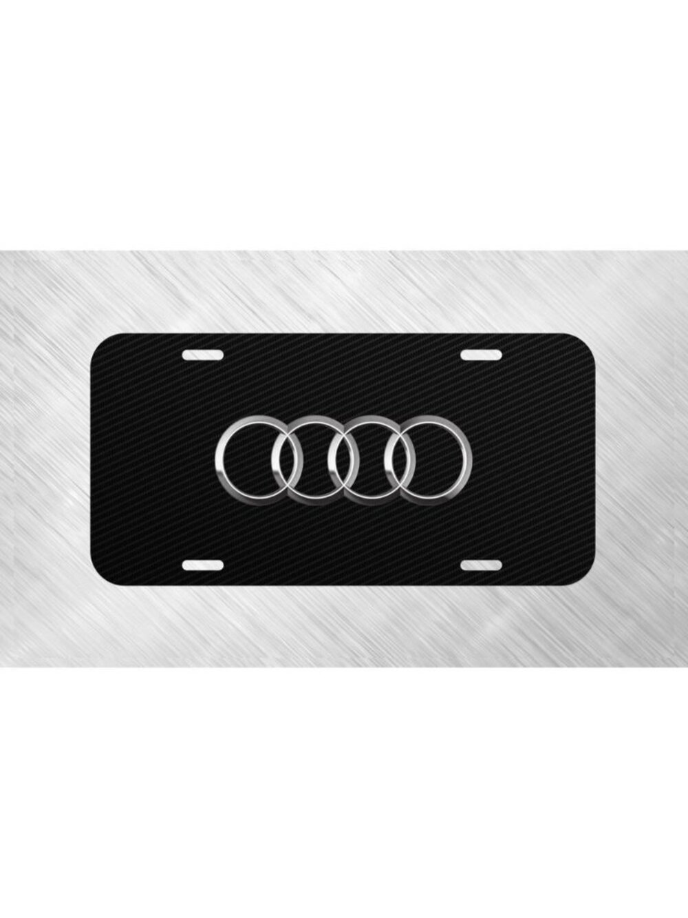 For Audi 4 Rings TT A4 A6 S5 License Plate Auto Car Tag